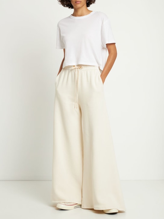 Les Tien: T-shirt cropped in cotone - Bianco - women_1 | Luisa Via Roma