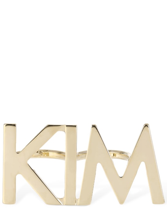 Dolce&Gabbana: KIM letters double ring - Gold - women_0 | Luisa Via Roma