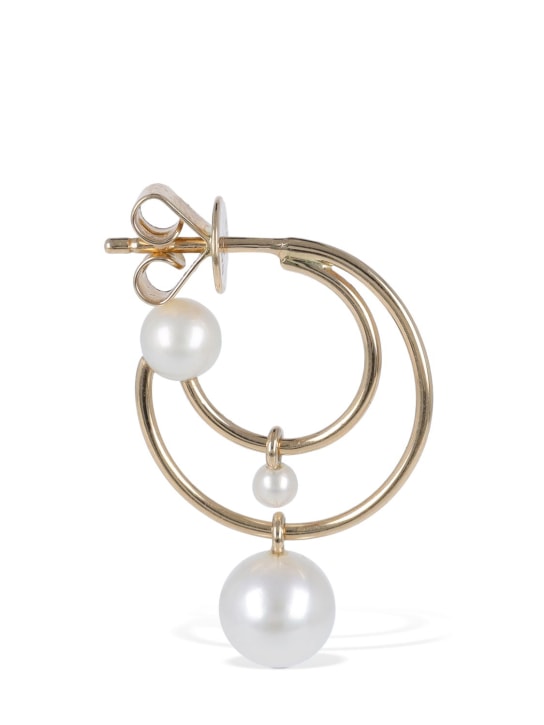 SOPHIE BILLE BRAHE: 14kt Petit Bain pearl mono earring - Pearl/Gold - women_0 | Luisa Via Roma