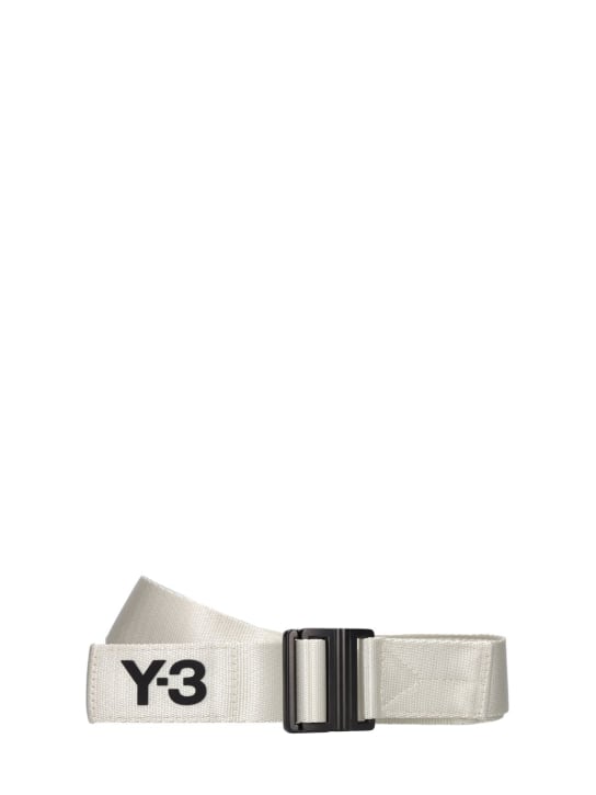 Y-3: Cintura con logo - Bianco - women_0 | Luisa Via Roma