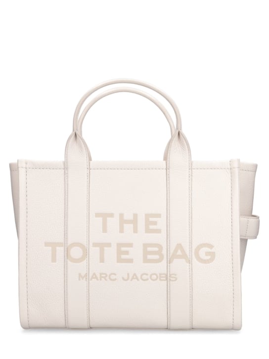 Marc Jacobs: Borsa shopping media in pelle - Cotton/Silver - women_0 | Luisa Via Roma