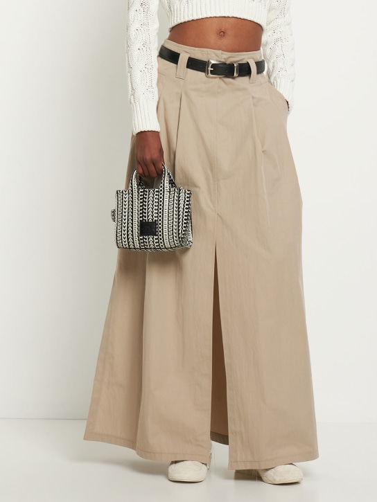 Marc Jacobs: The Crossbody leather tote bag - Black/White - women_1 | Luisa Via Roma