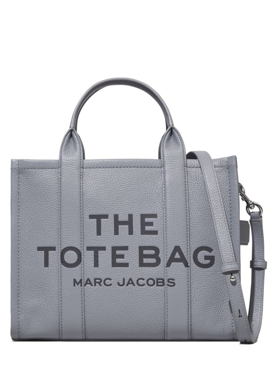 Marc Jacobs: The Medium Tote leather bag - Wolf Grey - men_0 | Luisa Via Roma