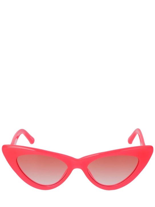 The Attico: Dora cat-eye acetate sunglasses - Neon Pink - women_0 | Luisa Via Roma