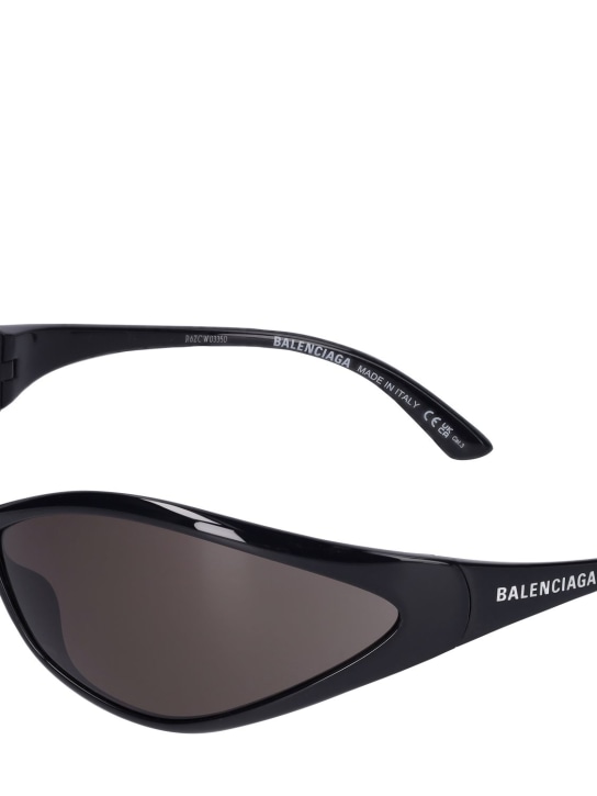 Balenciaga: 0285S 90s oval acetate sunglasses - Schwarz - men_1 | Luisa Via Roma