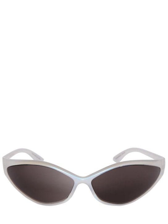 Balenciaga: 0285S 90s oval acetate sunglasses - Iridescent - men_0 | Luisa Via Roma