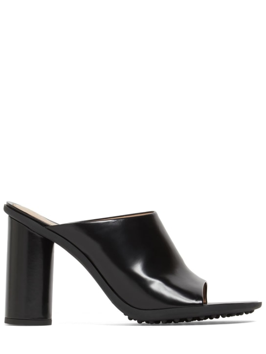 Bottega Veneta: 90mm Atomic latex sandals - Black - women_0 | Luisa Via Roma