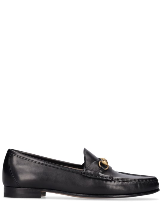 Gucci: 20mm Horsebit 1953 leather loafers - Black - women_0 | Luisa Via Roma