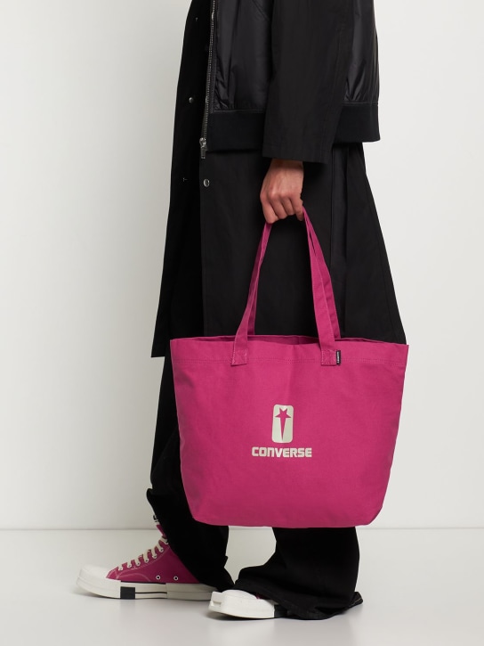 DRKSHDW x Converse: Converse logo tote bag - Hot Pink - men_1 | Luisa Via Roma