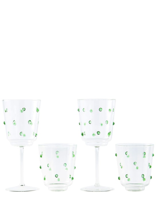 Polspotten: Set of 2 Nob wine glasses - Transparent - ecraft_1 | Luisa Via Roma