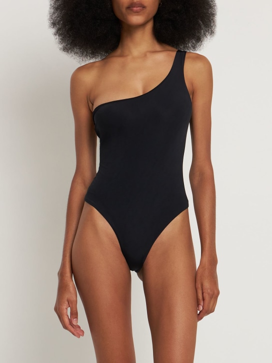 Pucci: Disappering logo onepiece swimsuit - Black - women_1 | Luisa Via Roma