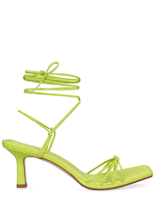 Aeyde: 65毫米Roda皮革凉鞋 - 荧光绿 - women_0 | Luisa Via Roma