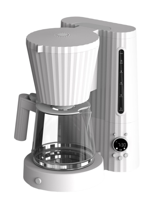 Alessi: Machine à café filtrée Plissé - Blanc - ecraft_0 | Luisa Via Roma