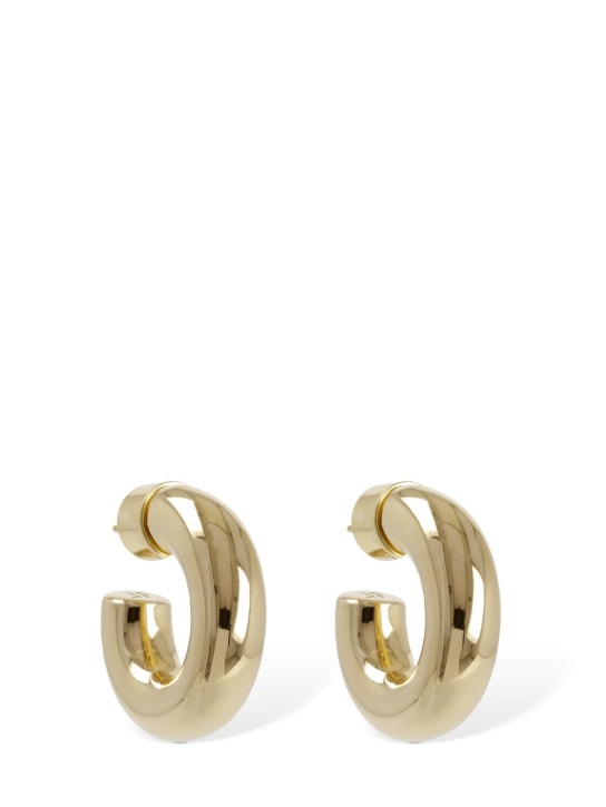 Jennifer Fisher: Micro Samira huggie earrings - Gold - women_0 | Luisa Via Roma