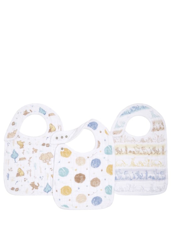 Aden + Anais: Set of 3 Disney print cotton muslin bibs - Multicolor - kids-girls_0 | Luisa Via Roma