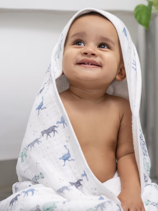 Aden + Anais: Towel & washcloth set - Multicolor - kids-girls_1 | Luisa Via Roma