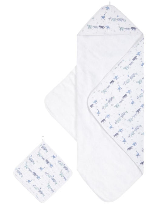 Aden + Anais: Towel & washcloth set - 멀티컬러 - kids-girls_0 | Luisa Via Roma