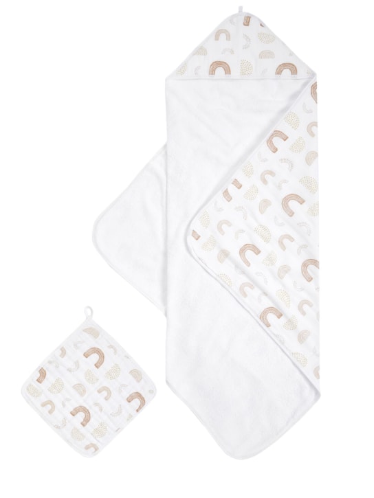 Aden + Anais: Towel & washcloth set - 멀티컬러 - kids-boys_0 | Luisa Via Roma