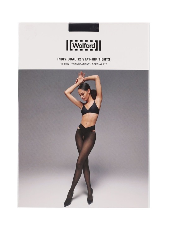 Wolford: Individual 12 Stay-Hip tights - Black - women_0 | Luisa Via Roma