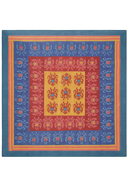 LISA CORTI: Brocade Royal Blue tablecloth - Multicolor - ecraft_0 | Luisa Via Roma