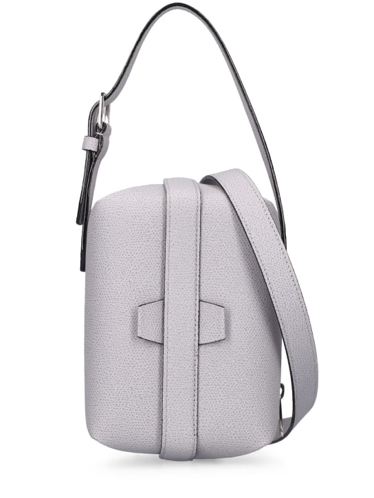 Valextra: New Tric Trac grained leather bag - Stone Gt - women_0 | Luisa Via Roma