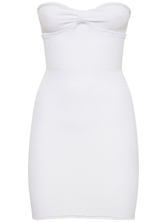 Reina Olga: Master Tigress strapless mini dress - White - women_0 | Luisa Via Roma