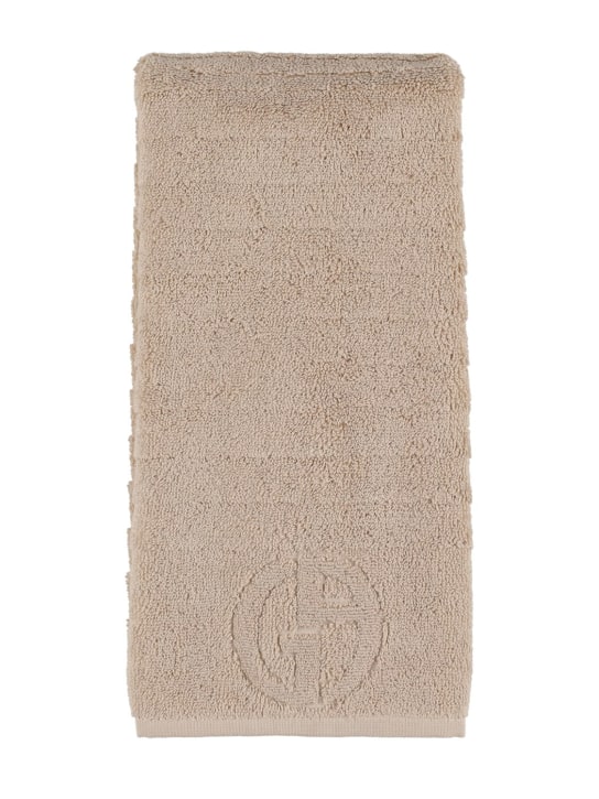 Armani/Casa: Dorotea cotton hand towel - Grigio Tortora - ecraft_0 | Luisa Via Roma