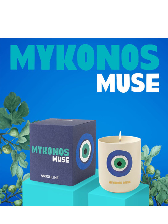 Assouline: Mykonos scented candle - White - ecraft_1 | Luisa Via Roma