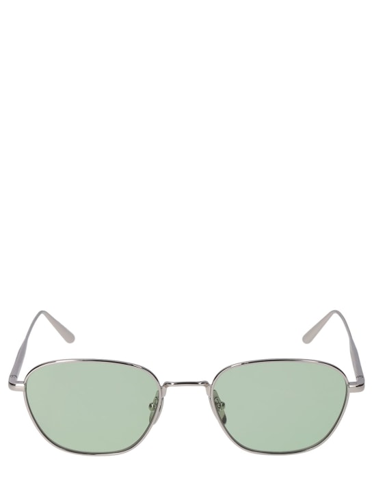 Chimi: Polygon Green sunglasses - Gold/Green - women_0 | Luisa Via Roma