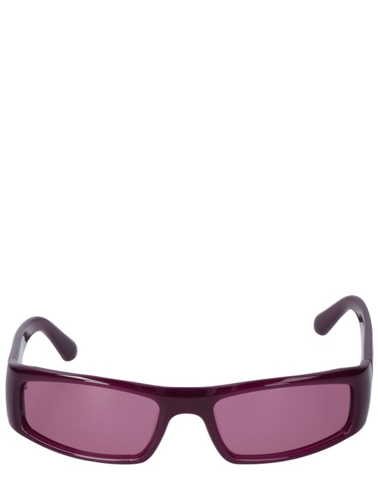Chimi: Jet Plum squared acetate sunglasses - Plum - women_0 | Luisa Via Roma