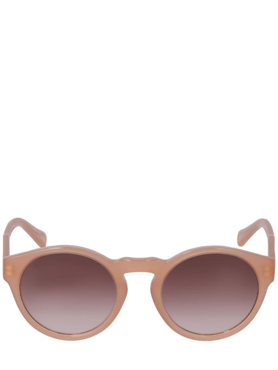 Chloé: Xena round bio-acetate sunglasses - Nude/Brown - women_0 | Luisa Via Roma