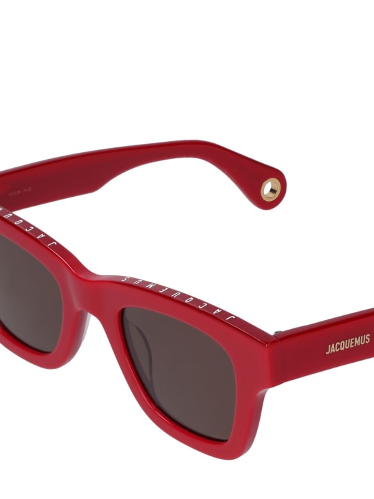 Jacquemus: Gafas de sol de acetato - Multi/Rojo - women_1 | Luisa Via Roma