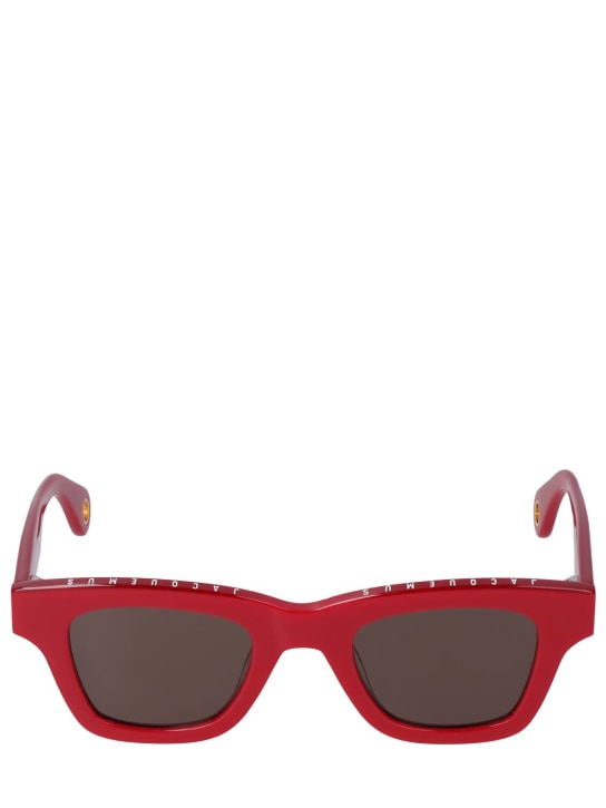 Jacquemus: Gafas de sol de acetato - Multi/Rojo - women_0 | Luisa Via Roma