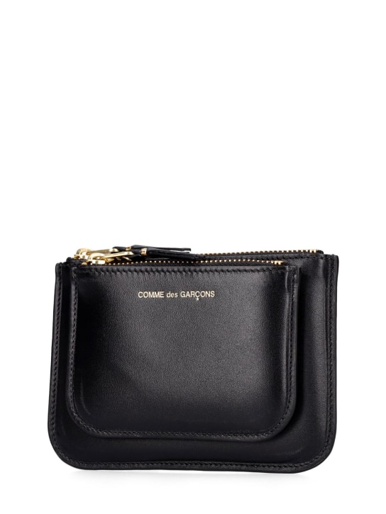 Comme des Garçons Wallet: Brieftasche mit Außentasche mit Reißverschluss - Schwarz - women_1 | Luisa Via Roma