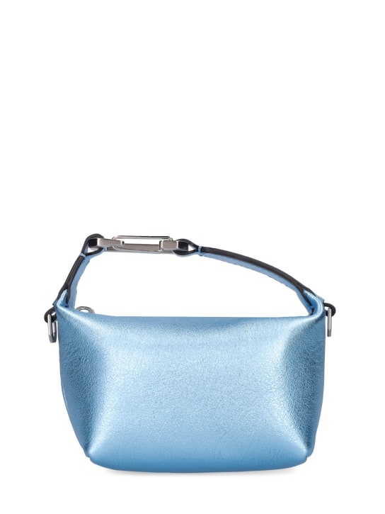 EÉRA: Tiny Moon laminated leather bag - Turquoise - women_0 | Luisa Via Roma