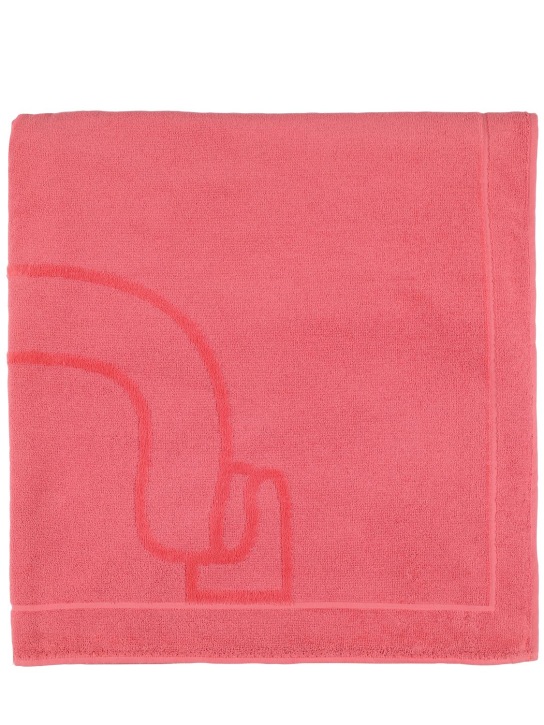 Agnona: Cotton beach towel - Pink - women_0 | Luisa Via Roma