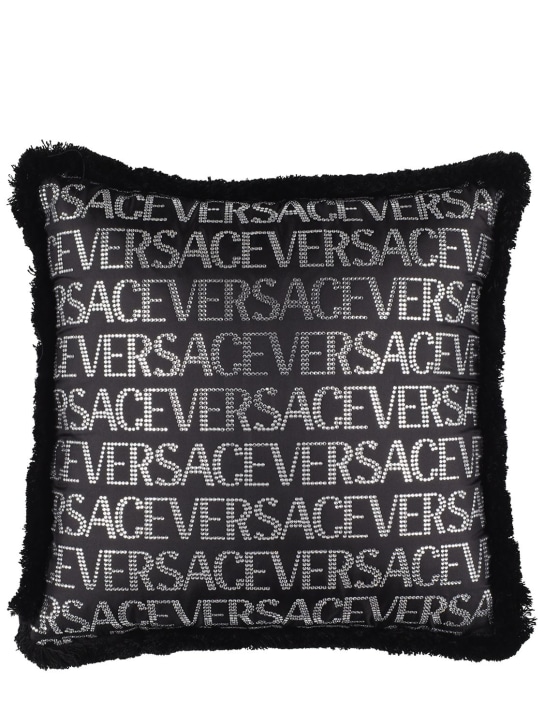 Versace: Versace on repeat cushion - Black - ecraft_0 | Luisa Via Roma