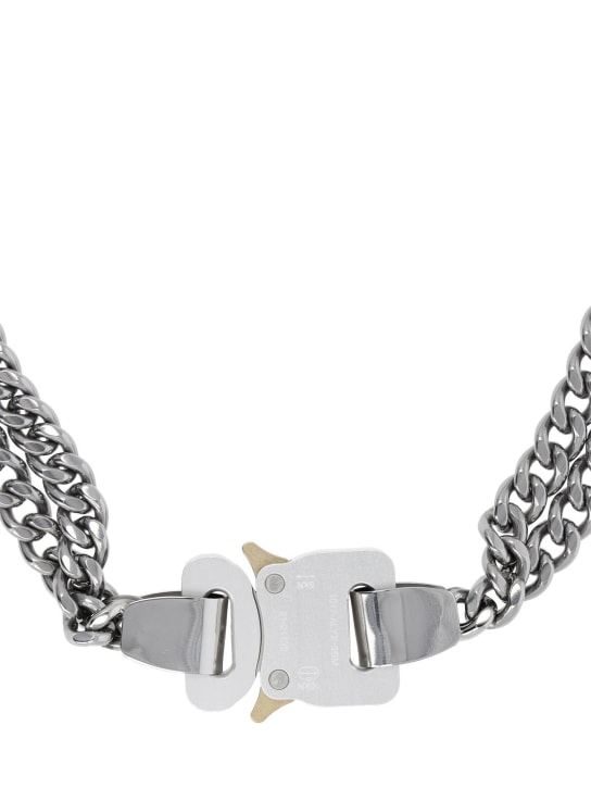 1017 Alyx 9sm: 2X chain buckle necklace - Silver - women_1 | Luisa Via Roma