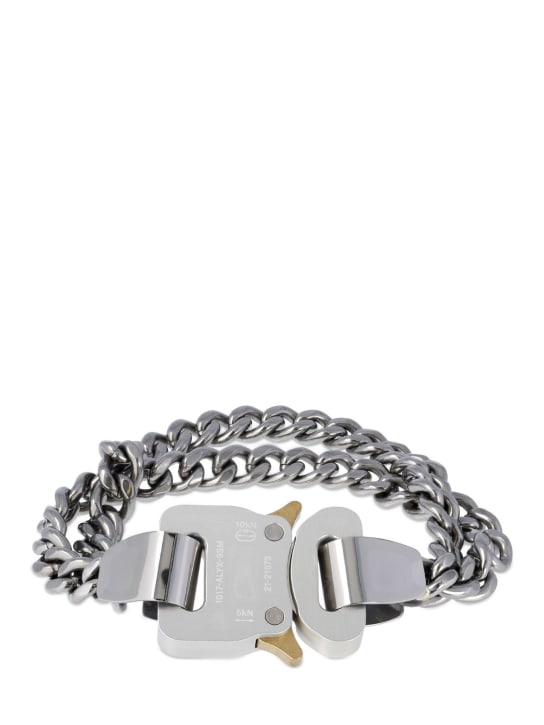 1017 Alyx 9sm: 2X chain buckle bracelet - Silver - women_0 | Luisa Via Roma