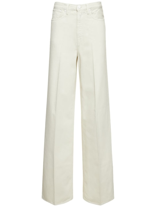 Made In Tomboy: Margherita cotton denim wide jeans - White - women_0 | Luisa Via Roma