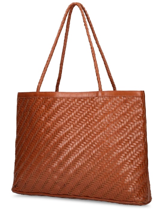 Bembien: Gabrielle handwoven leather shoulder bag - Sienna - women_1 | Luisa Via Roma