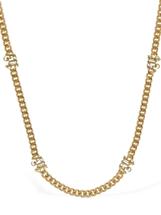 Palm Angels: Small PA thin chain necklace - Gold - women_1 | Luisa Via Roma