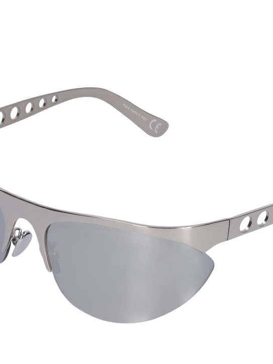 Marni: Salar De Uyuni Silver metal sunglasses - Silver - women_1 | Luisa Via Roma