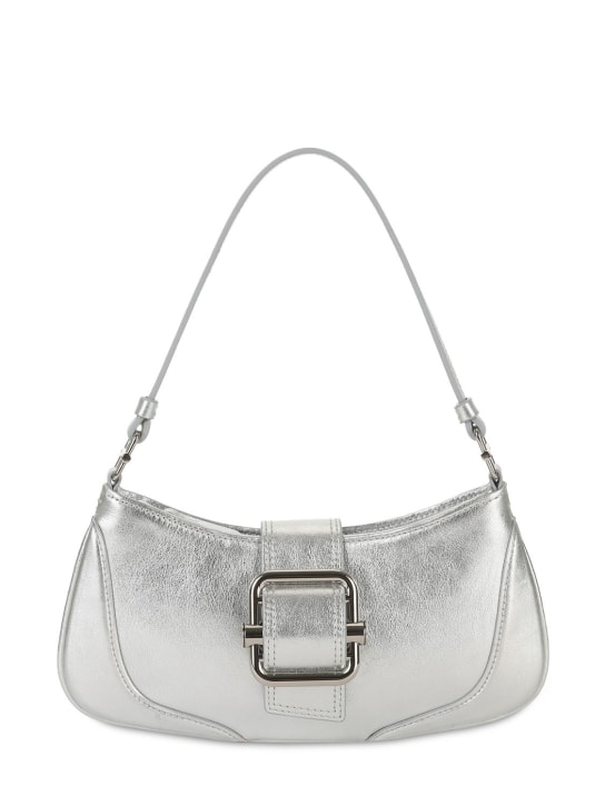 Osoi: Small Brocle leather shoulder bag - Silver - women_0 | Luisa Via Roma