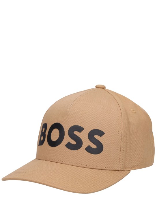 Boss: Sevile logo cotton cap - Medium Beige - men_1 | Luisa Via Roma