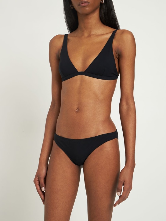 Toteme: Top triangular de bikini - Negro - women_1 | Luisa Via Roma