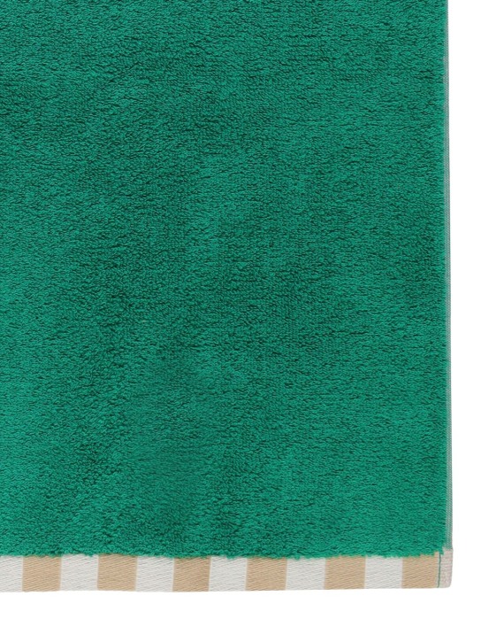 Dusen Dusen: Two tone cotton terry hand towel - Green/Orange - ecraft_1 | Luisa Via Roma