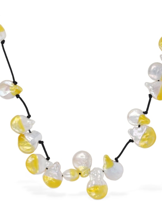 Panconesi: Perlenkette „Vacanza“ - Pearl/Yellow - men_1 | Luisa Via Roma