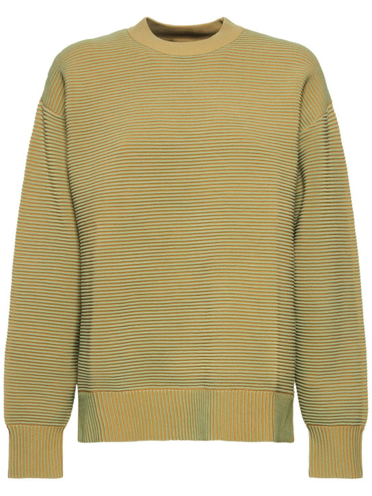 Nagnata: Sonny cotton knit sweater - Green - women_0 | Luisa Via Roma