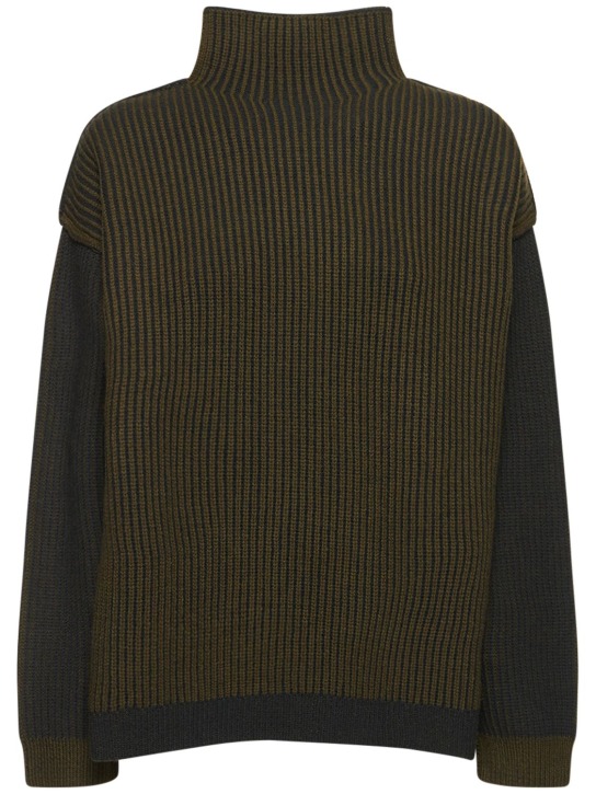 Nagnata: Hinterland sweater - Green/Brown - women_0 | Luisa Via Roma